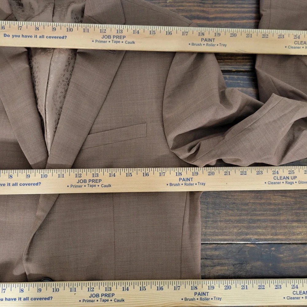 BAR III Men's Sport Coat Blazer Two Button Brown Wool Blend Size 40L NEW W/O TAG